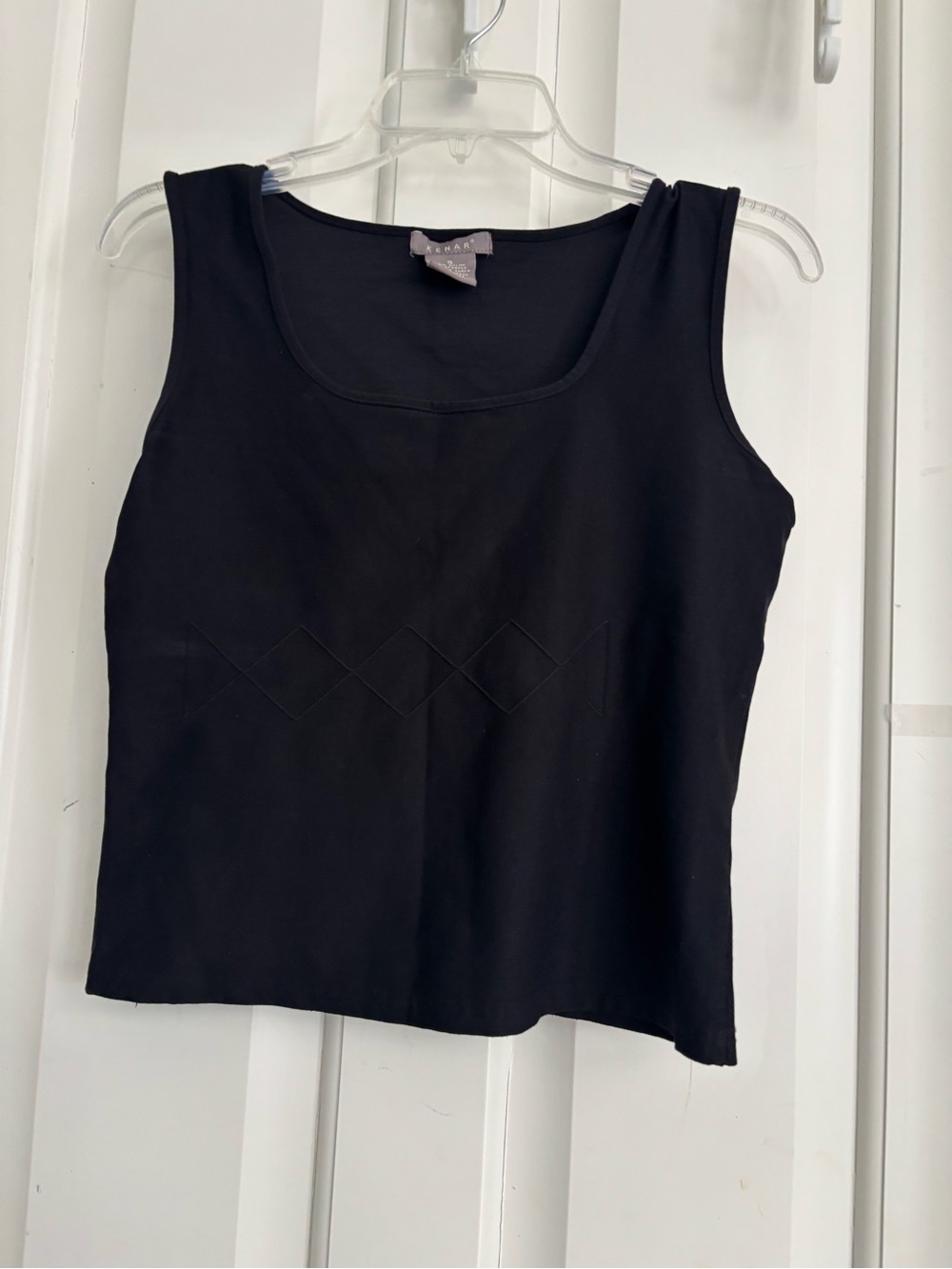 Kenner brand Black Sleeveless Scoop Neck Tank Top small size Small